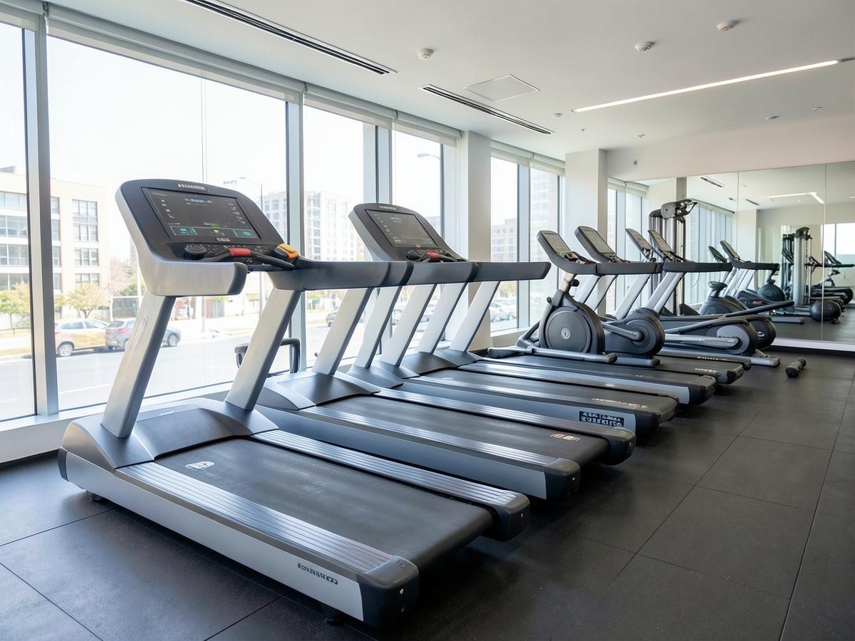 Cardio equipment and treadmills at the Deccan Gymkhana gym