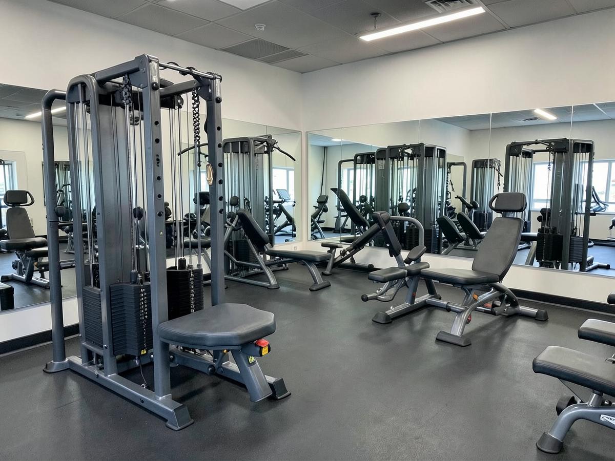 Cable machines in the functional training area
